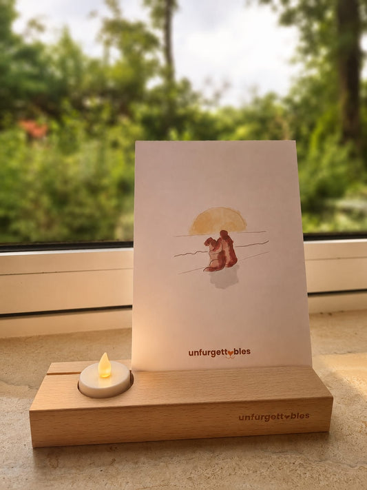 Troostdoosje unfurgettables met kaart en kaars